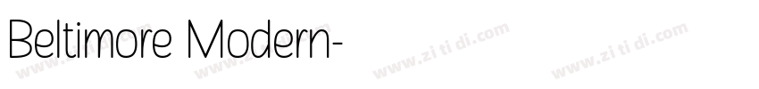 Beltimore Modern字体转换